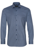 ETERNA LANGE MOUW OVERHEMD SUPER-SLIM STRETCH MARINEBLAUW PRINT