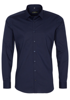 ETERNA LANGE MOUW OVERHEMD SUPER-SLIM STRETCH MARINEBLAUW UNI