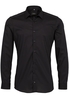 ETERNA LANGE MOUW OVERHEMD SUPER-SLIM STRETCH ZWART UNI