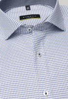 ETERNA LANGE MOUW OVERHEMD SUPER-SLIM TWILL BLAUW / WIT GERUIT