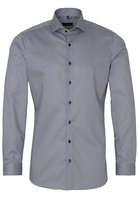 ETERNA LANGE MOUW OVERHEMD SUPER-SLIM TWILL GEEL/BLAUW PRINT