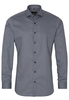 ETERNA LANGE MOUW OVERHEMD SUPER-SLIM TWILL ZWART/GRIJS PRINT