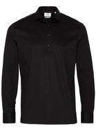 ETERNA POLOSHIRT MODERN FIT SOFT TAILORING JERSEY ZWART UNI