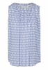 ETERNA ZONDER MOUW BLOUSE MODERN CLASSIC BLAUW/WIT PRINT