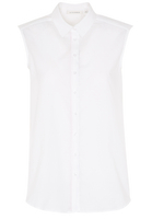 ETERNA ZONDER MOUW BLOUSE MODERN CLASSIC JAQUARD WIT UNI