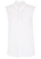 ETERNA ZONDER MOUW BLOUSE MODERN CLASSIC JAQUARD WIT UNI