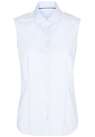 ETERNA ZONDER MOUW BLOUSE MODERN CLASSIC POPELINE LICHTBLAUW UNI