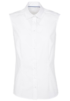 ETERNA ZONDER MOUW BLOUSE MODERN CLASSIC POPELINE WIT UNI