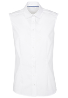 ETERNA ZONDER MOUW BLOUSE MODERN CLASSIC POPELINE WIT UNI