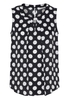 ETERNA ZONDER MOUW BLOUSE MODERN CLASSIC ZWART PRINT