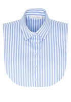 ETERNA ZONDER MOUW MODERN CLASSIC STRETCH LICHTBLAUW / WIT GESTREEPT