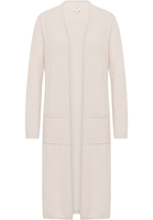 Gebreide cardigan in crème vlakte