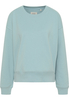 Gebreide pullover in blauw vlakte