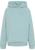 Gebreide pullover in blauw vlakte