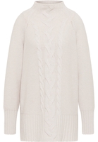 Gebreide pullover in crème vlakte