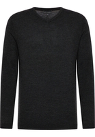 Gebreide pullover in grafiet vlakte