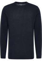 Gebreide pullover in navy vlakte