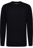 Gebreide pullover in navy vlakte