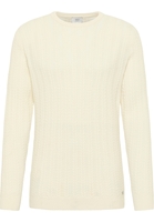 Gebreide pullover in off-white vlakte