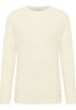 Gebreide pullover in off-white vlakte