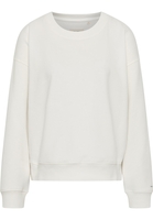 Gebreide pullover in off-white vlakte