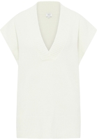 Gebreide pullover in off-white vlakte