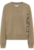 Gebreide pullover in olijf vlakte