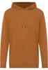 Gebreide pullover in oranje vlakte