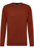Gebreide pullover in oranje vlakte