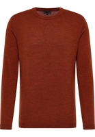 Gebreide pullover in oranje vlakte