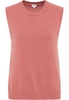 Gebreide pullover in rood vlakte
