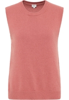 Gebreide pullover in rood vlakte