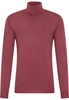Gebreide pullover in wijnrood vlakte