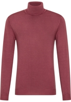 Gebreide pullover in wijnrood vlakte