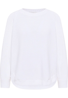 Gebreide pullover in wit vlakte