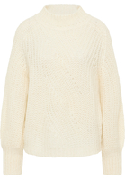 Gebreide pullover in wit vlakte