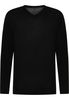 Gebreide pullover in zwart vlakte