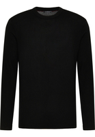 Gebreide pullover in zwart vlakte
