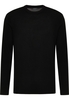 Gebreide pullover in zwart vlakte