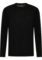 Gebreide pullover in zwart vlakte