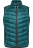 Gewatteerd vest in azuurblauw vlakte