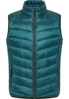 Gewatteerd vest in azuurblauw vlakte