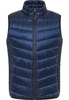 Gewatteerd vest in indigo vlakte