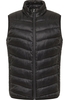 Gewatteerd vest in zwart vlakte