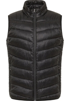 Gewatteerd vest in zwart vlakte