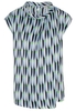 KORTE MOUW BLOUSE 1863 BY ETERNA - PREMIUM LICHTBLAUW PRINT