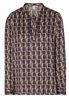LANGE MOUW BLOUSE 1863 BY ETERNA - PREMIUM ANTRACIET / BRUIN PRINT