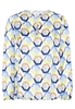 LANGE MOUW BLOUSE 1863 BY ETERNA - PREMIUM BLAUW / WIT / NEON GEEL