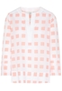 LANGE MOUW BLOUSE 1863 BY ETERNA - PREMIUM FIL COUPÉ ORANJE / ROZE MET