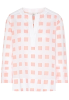 LANGE MOUW BLOUSE 1863 BY ETERNA - PREMIUM FIL COUPÉ ORANJE / ROZE MET